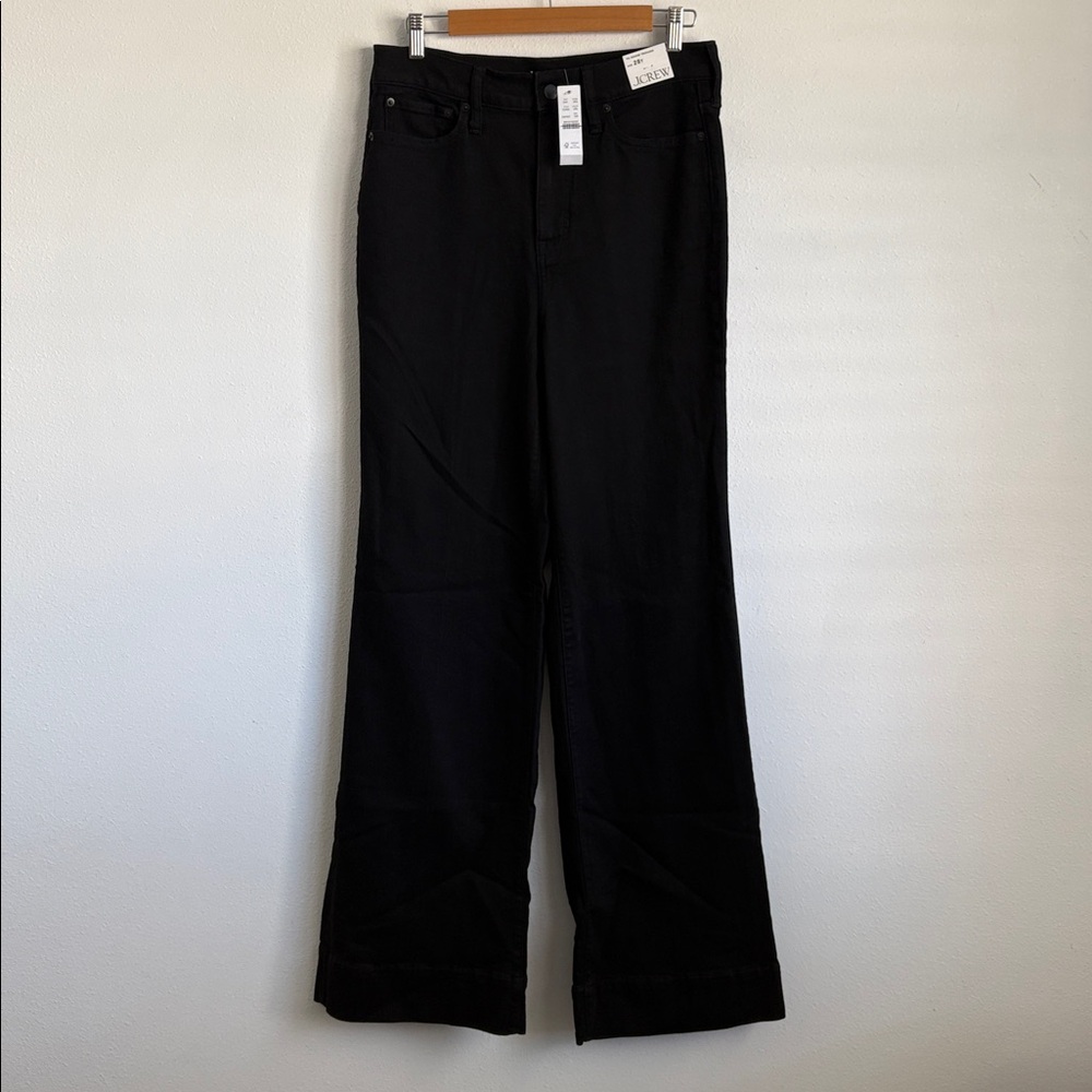 J. Crew Black Wide-Leg Jeans T28 - Picture 2 of 7